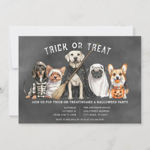 Halloween Puppies Trick oder Treat Party Einladung