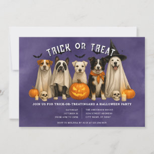 Halloween Puppies Trick oder Treat Party Einladung