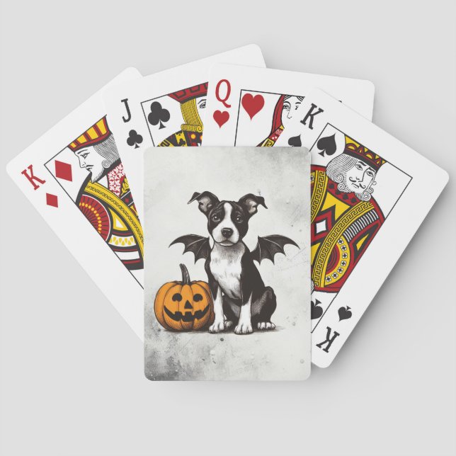 Halloween Puppy Spielkarten (Rückseite)