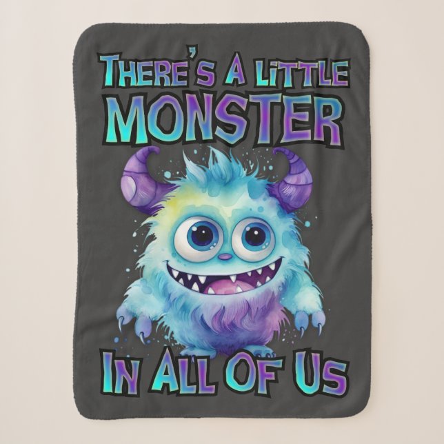 Halloween Purple Monster Sherpadecke (Vorderseite)
