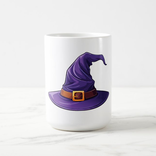 Halloween purple witch hat kaffeetasse (Mittel)