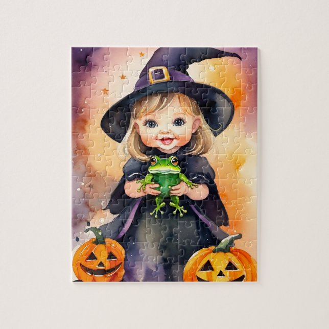 Halloween Puzzle Niedlich Little Hexe (Vertikal)