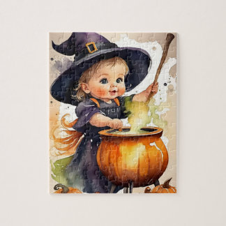 Halloween Puzzle Niedlich Little Hexe