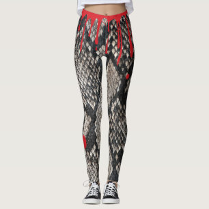 Halloween-Pythonschlange-Schlangen-Haut - blutiges Leggings