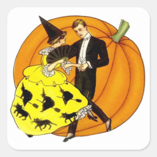 Halloween Quadratischer Aufkleber