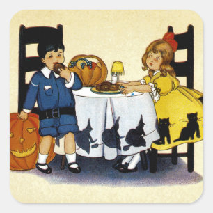 Halloween Quadratischer Aufkleber