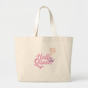 Halloween Queen, Halloqueen, Retro Halloween Art Jumbo Stoffbeutel