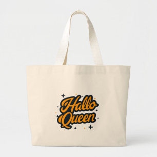 Halloween Queen, Halloqueen, Retro Halloween Art Jumbo Stoffbeutel