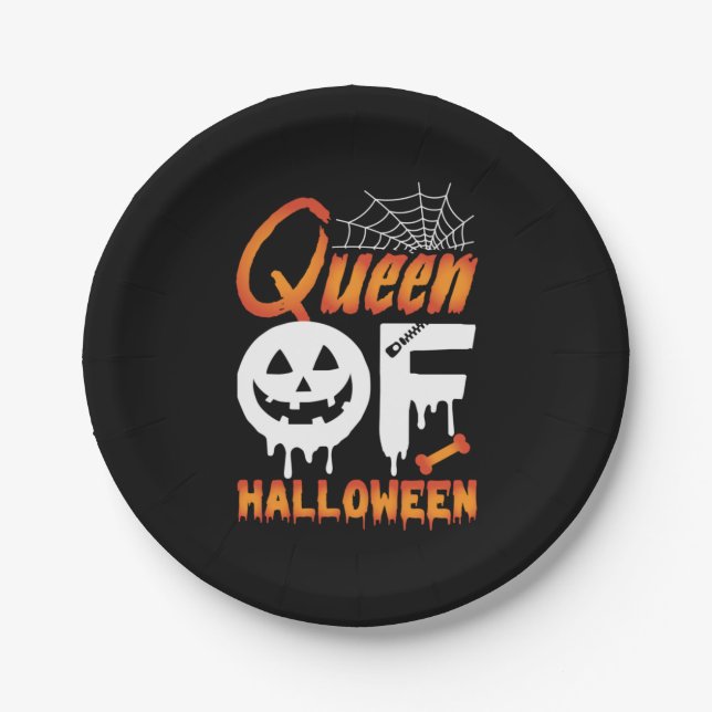 Halloween Queen of Halloween Pappteller (Vorderseite)