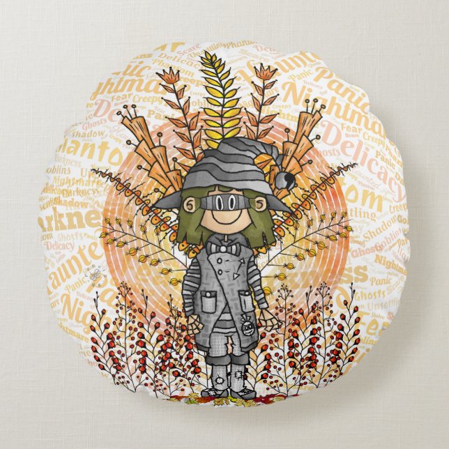 Halloween - Quinn Rundes Kissen (Vorderseite)