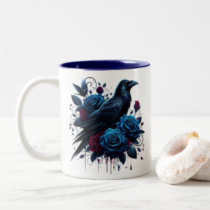 Halloween-Raben-Kaffeetasse Zweifarbige Tasse