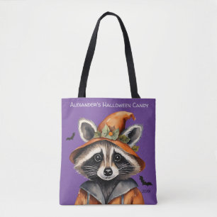 Halloween Raccoon Custom Tasche