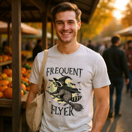 Halloween Raccoon Wizard Funny Modern Tri-Blend Shirt