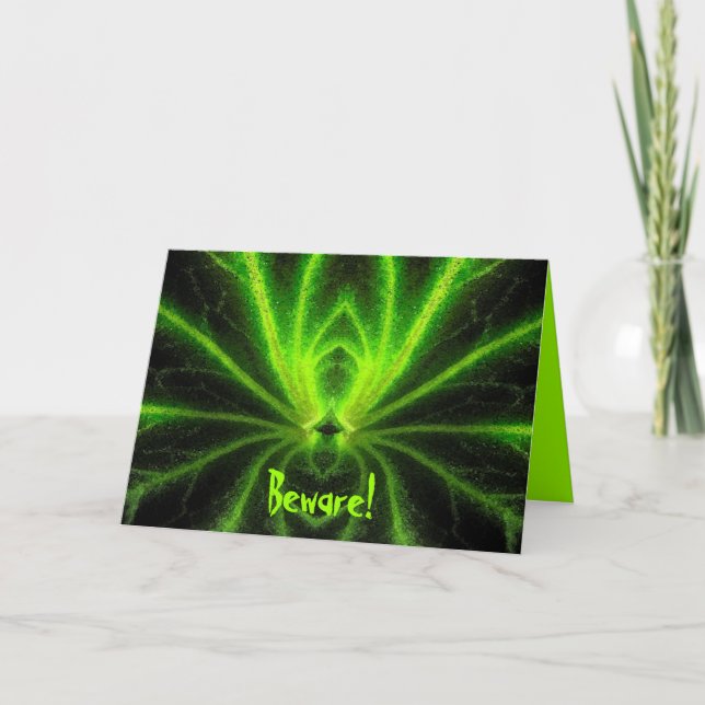 Halloween Radioactive Spider Karte (Vorderseite)