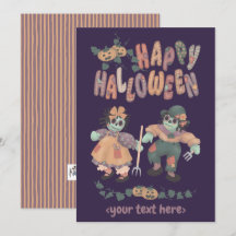 Halloween Rag Doll Zombies (4) - Grußkarte