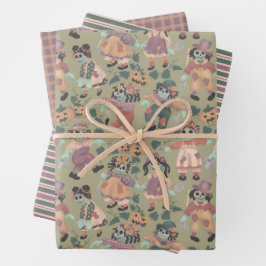 Halloween Rag Doll Zombies Packpapier (2) Geschenkpapier Set