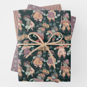 Halloween Rag Doll Zombies Packpapier Geschenkpapier Set
