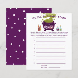 Halloween rät das Baby Food Dusche Spiel