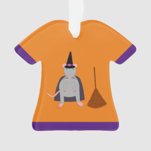 Halloween Rat sorcier et Broom Nom personnalisé
