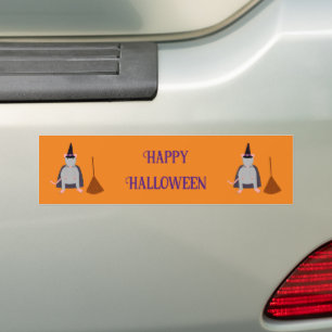Halloween Rat und Broom Custom Autoaufkleber