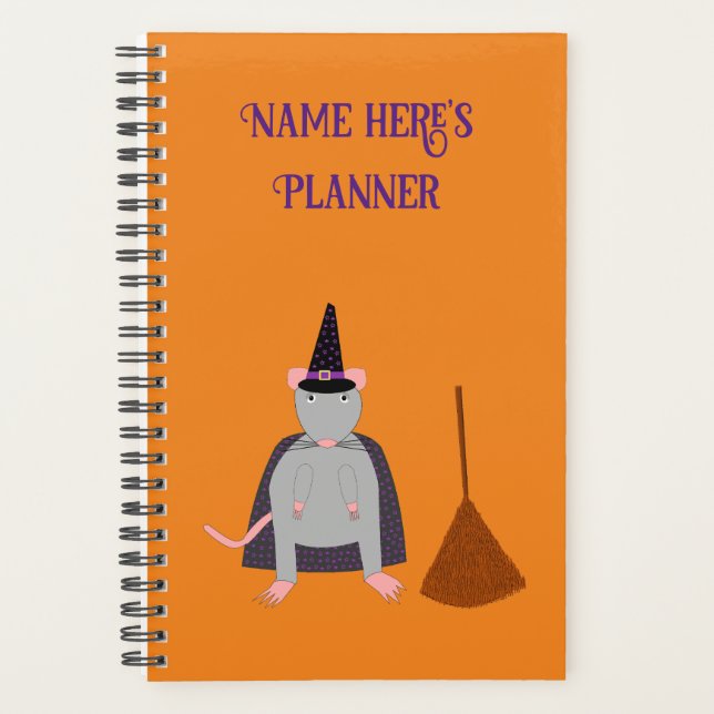 Halloween Rat und Broom Custom Planer (Vorderseite)
