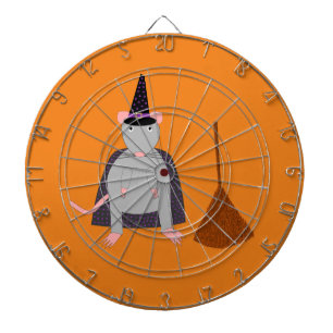 Halloween Rat und Broom Dartscheibe