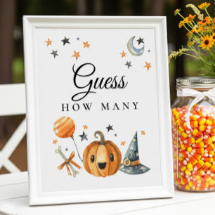 Halloween "raten Sie, wie viele" Baby Showspiel Poster