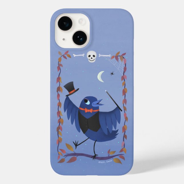 Halloween Raven Crow Moon Magie Case-Mate iPhone 14 Hülle (Rückseite)
