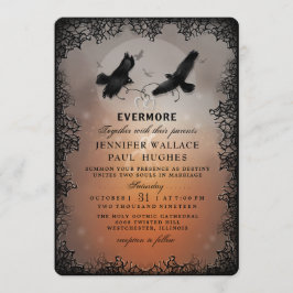 Halloween Ravens and Hearts CUSTOM EDITABLE Einladung