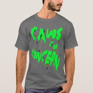 Halloween Ravens Caws zum Spaß auf grüner Qu T-Shirt