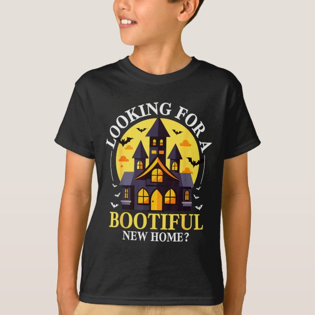 Halloween Real Estate Agent Funny Realtor Bootiful T-Shirt (Vorderseite)