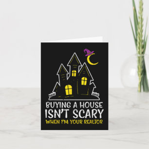 Halloween Realtor Käuferhaus ist kein Beängstigend Karte