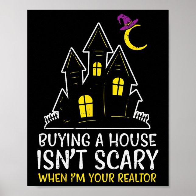 Halloween Realtor Käuferhaus ist kein Beängstigend Poster (Vorne)