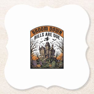 Halloween-Rechnungseintreiber-Hexenbesen-Bruch-Des Untersetzer