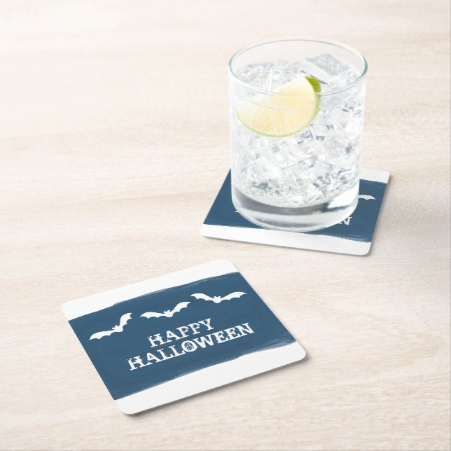 Halloween Rechteckiger Pappuntersetzer (Vor Ort)