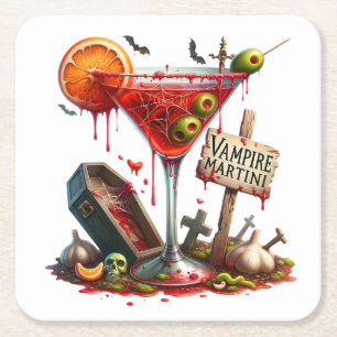 Halloween Rechteckiger Pappuntersetzer