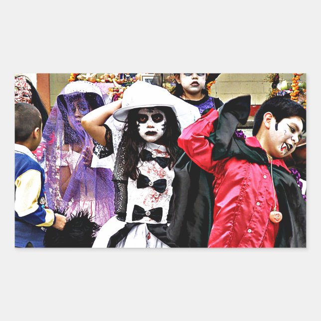 HALLOWEEN RECTANGLE RECHTECKIGER AUFKLEBER (Vorderseite)