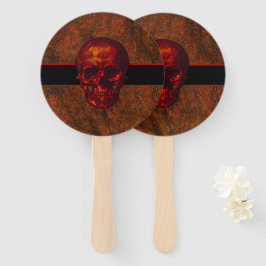 Halloween Red and Black Skull Fächer