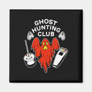Halloween Red Ghost Hunting Club Spooky Hunter Magnet