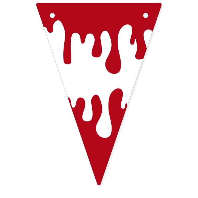 Halloween Red White Spooky Blood Muster Wimpelkette (Erste Fahne)