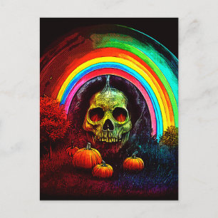 Halloween Regenbogen des Bösen Postkarte