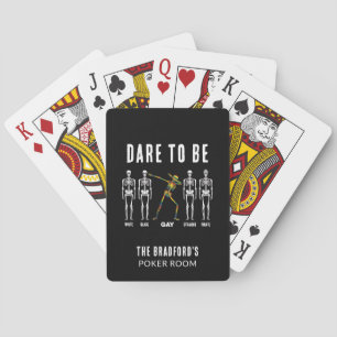 Halloween Regenbogen Skelett Dab Spielzimmer indiv Spielkarten