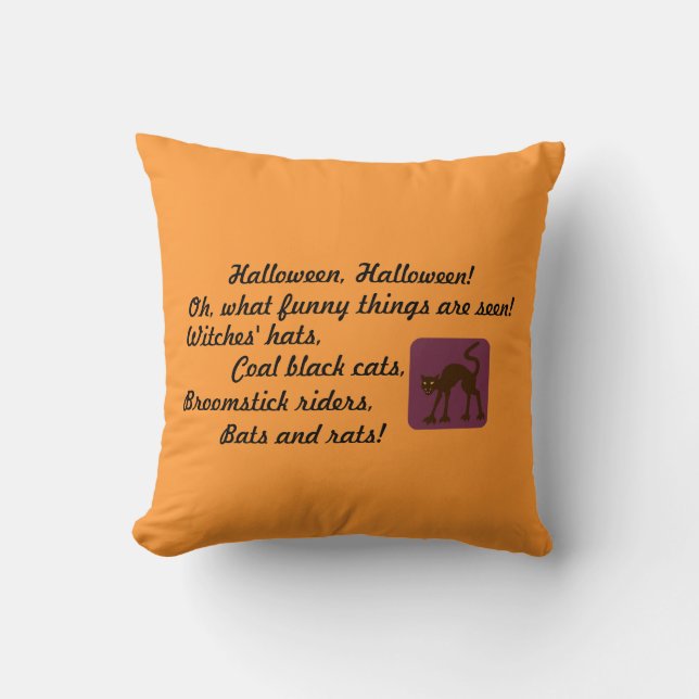Halloween-Reim-Kissen Kissen (Vorderseite)