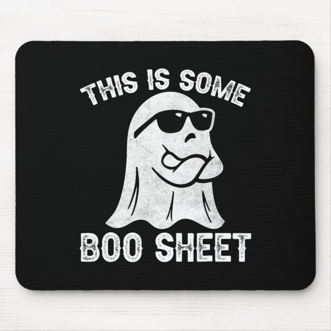Halloween Retro Boo Ghost Dies ist ein Bootblatt Mousepad (Vorne)