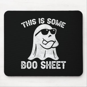 Halloween Retro Boo Ghost Dies ist ein Bootblatt Mousepad