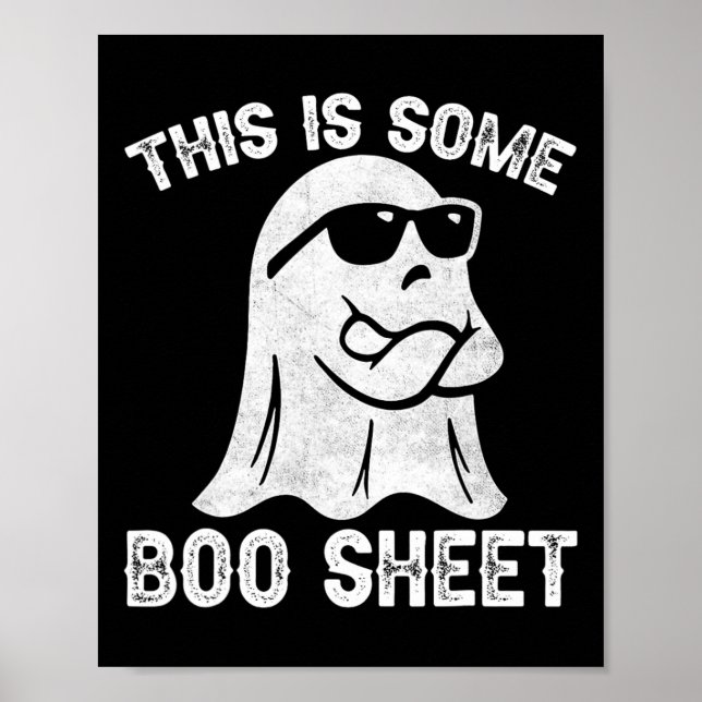 Halloween Retro Boo Ghost Dies ist ein Bootblatt Poster (Vorne)