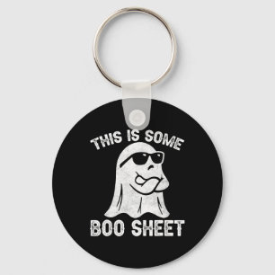 Halloween Retro Boo Ghost Dies ist ein Bootblatt Schlüsselanhänger