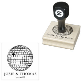 Halloween Retro Disco Ball Gummistempel