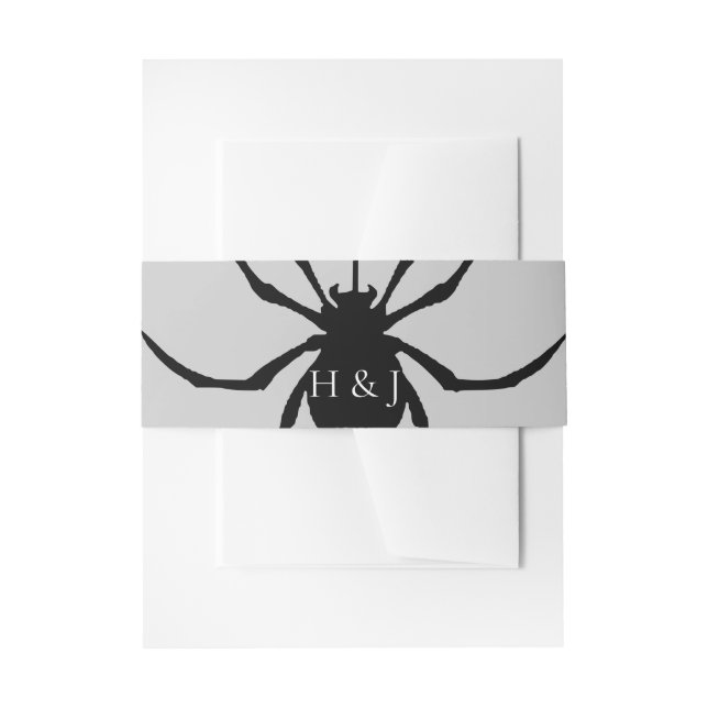 Halloween Retro Disco Spiders & Disco Ball Wedding Einladungsbanderole (Vorderseite Beispiel)