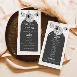 Halloween Retro Disco Spiders Hochzeitsprogramm